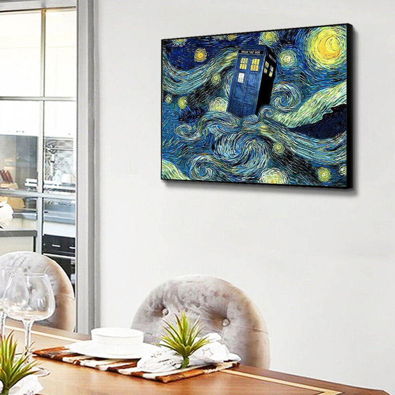 Oil Paint By Numbers Picture Painting Scenic Starry Sky Acrylic Paint Artwork