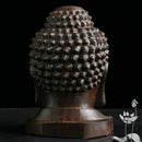 Ornament Redwood Crafts Buddha Statue Tathagata Sculpture Sakyamuni Head