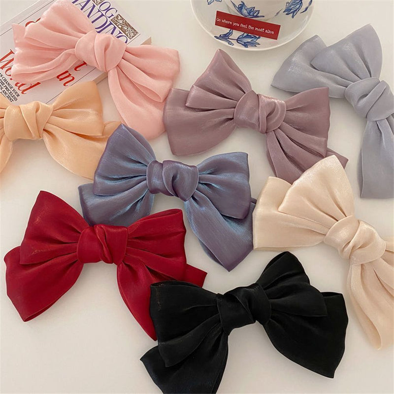 Women Girls Big Bow Hairpin Bow Hair Clips Floral Hair Accessories Barrettes
