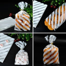 Biscuits Party White Bake Wrapping Dot Stripe Cookie Package Cellophane Bag