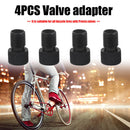 4x Presta to US Bike Tire Valve Adaptor Converter Aluminum Adapter (Black) Newly