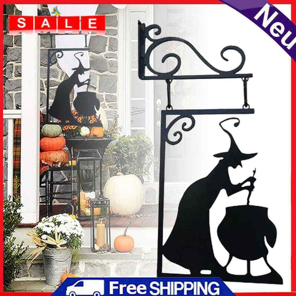 Holiday Decor Witch Boiler Silhouette Corrosion Resistance for Garden Patio Door
