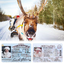 Claus Christmas Decorations Santa License Driving License Santa's Sleigh Lost