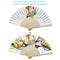 Handmade Oil Painting Ginkgo Leaf Folding Fan By Numbers DIY Painted Craft