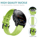 26mm Silicone Strap for Garmin Fenix 7X/6X/5X/5X Plus/3 Sport Watch (Green)