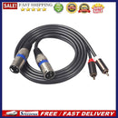 1.5m Full Copper Conductor Dual RCA Male to Dual XLR Male Audio Patch Cable
