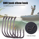 Fishing Hooks Kit, High Carbon Steel Sharp Carp Fish Hooks with Barbs, 20 Pack