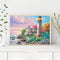 Seaside Villa Lighthouse Wall Oil Paint By Number Home Canvas Wall Poster
