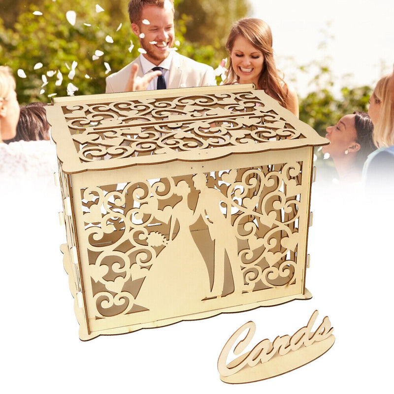 Hollow Wedding Reception Greeting Card Box Creative Birthday Party Decor Case