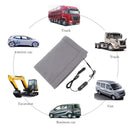 Electric Car Blanket Heated Fleece Travel Throw with Timer (Grey) Newly
