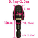 Quick Change  Electric Grinder Keyless Drill Bit Chuck Hex Shank Adapter