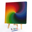 40x50cm Colorful DIY Paint By Numbers Kit Rotating Rainbow Abstract Decor Gift