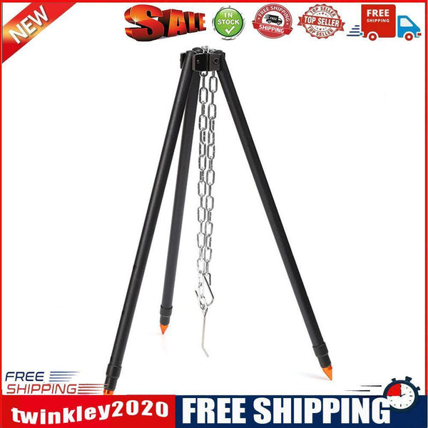 Outdoor Large Bonfire Tripod Portable Campfire Cooking Pot Hanging Chain