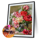 5D DIY Full Drill Diamond Painting Flower Cross Stitch Needlework Round Rhi