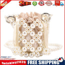 Beaded Pearls Shoulder Bag Women Mini Bucket Drawstring Messenger Handbags