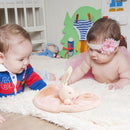 Cute Rabbit Velvet Baby Rattles Appease Towel Sleep Soothing Toys (Pink) Newly