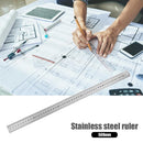 Stainless Steel Metal Straight Ruler Double Sided Measuring Tool (500mm) Newly