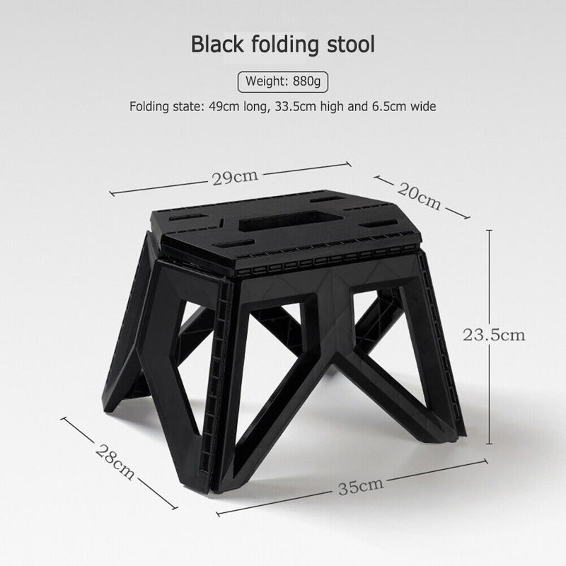 Outdoor Portable Folding Stool Camping Stools for Adults Children (Black) Newly