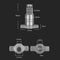 Wrench Accessories Impact Wrench Shaft Metal Square Shaft T-Shaped Shafts