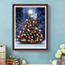 5D DIY Full Drill Round Shape Christmas Tree Rhinestone Diamond Drawing Kit