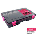 Double Sided Fish Hook Lures Bait Storage Box Fishing Tackle Case (Pink) Newly