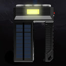 Solar Charging Flashlight Searchlight 8 LED Spotlight USB Rechargeable Torch