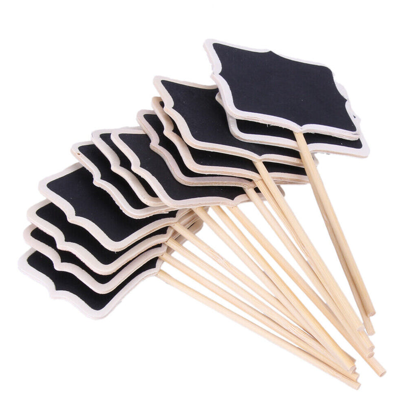 12pcs Mini Retangle Chalkboard Blackboard Stand Wedding Lolly Party B