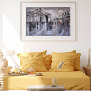 Hand Painted on Canvas DIY Black White Street Oil Paint By Numbers Drawing Kit