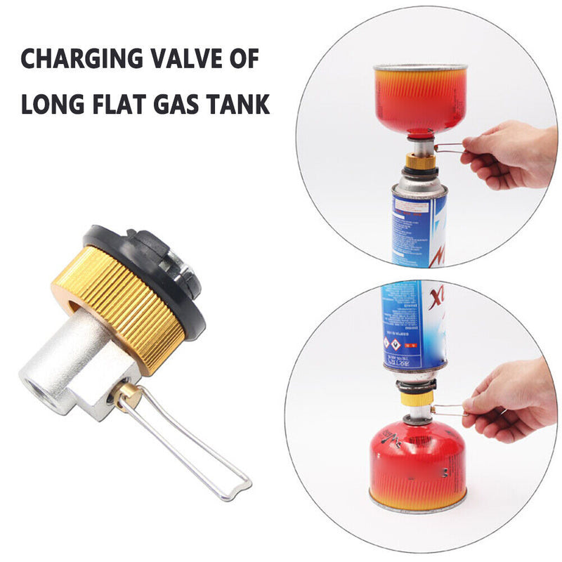 Aluminum Alloy Cassette Stove to Flat Gas Tank Mutual Filling Connector Adapter