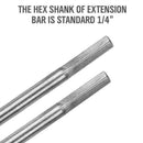 2PC Drill Bit Extension Bar 12" 6" Paddle Bits or any shank Shaft L5W3 T1Y5 E0D8