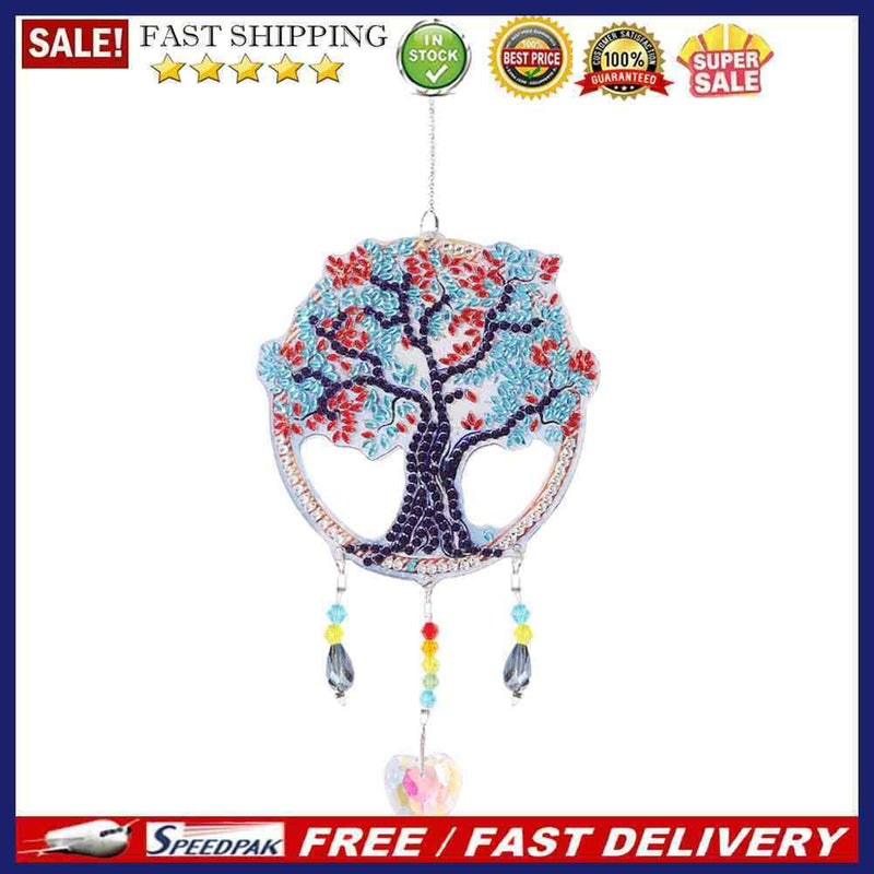 Point Drilling Crystal Ornament Wind Chime Pendant Outdoor Indoor DIY Decor