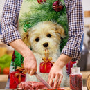 #A Christmas Dog Print Apron Linen Waterproof Cooking Bibs Sleeveless Kitchen