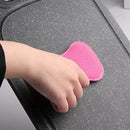 Silicone Dish Washing Brush Pot Pan Kitchen Cleaner Sponge Scrubber (Pink) Newly