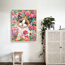 40x56cm Cross Stitch Full Embroidery Kit Cat Animal Stamped Home Art Decoration