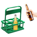 Portable Beer Rack Foldable Plastic Beer Basket Durable Wine Rack (Green) Newly