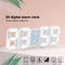 LED Digital Alarm Clock Snooze Desk Clock Date Temperature Function (White)