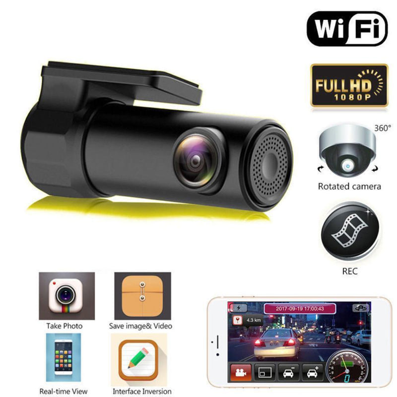 Smart WiFi DVR 5MP Camera 170 Degree Wireless 1080P Night Version Car Dash Newly