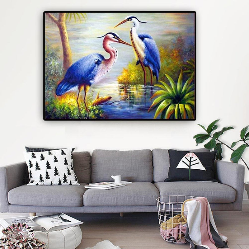 Crane 5D DIY Diamond Painting Embroidery Kits Needlework Set Mosaic Art