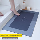Nordic Entrance Door Mat Absorbent Floor Bathroom Carpet (Rectangle Blue) Newly