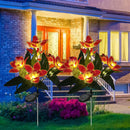 2x LED Solar Garden Orchid Light Waterproof Landscape Fence Decor (Orange)