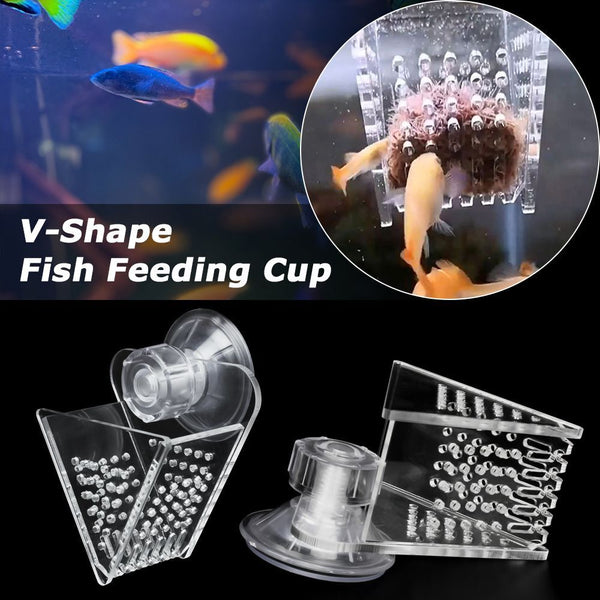 V-Shape Feeding Tool Red Worm Feeder Automatic Fish Feeder Aquarium Accessories