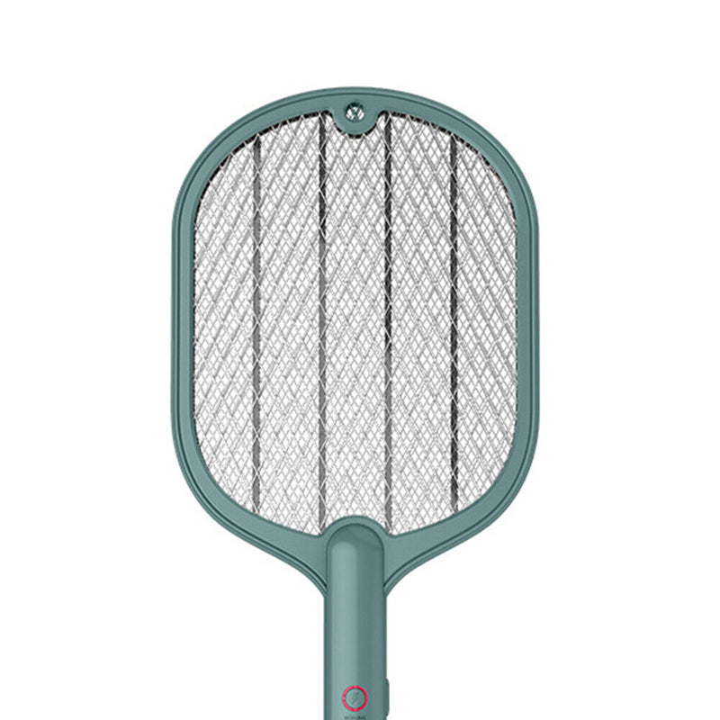 Electric Insect Swatter USB Rechargeable Led Light Mosquito Killer (Green) Newly