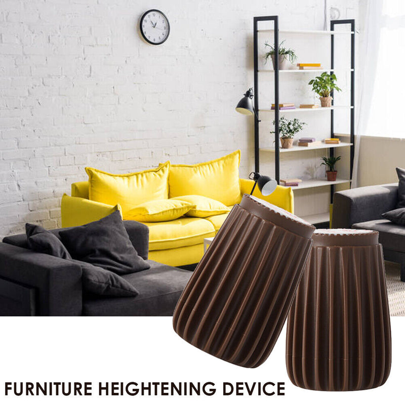 2x Bed Stabilizer Headboard Stoppers Anti-shake Frame Tool (L Dark Brown) Newly