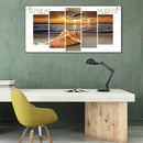 5pcs 5D DIY Full Drill Diamond Painting Seaside Sunset Embroidery Kit Wall