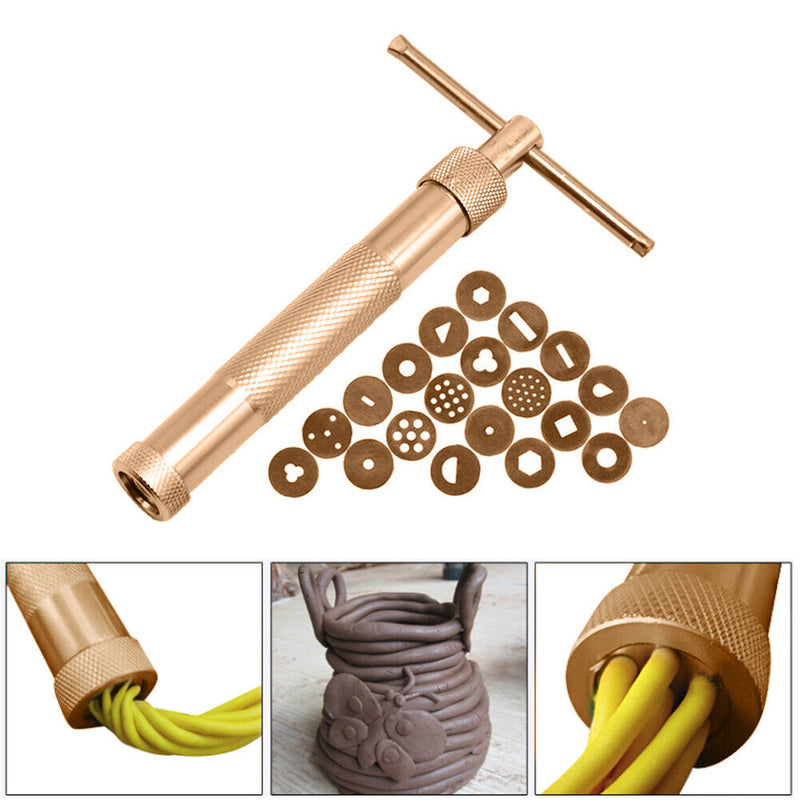 DIY Craft Pottery Clay Extruder Hand Sugar Fondant Cake Modeling Tools Newly