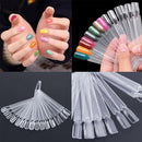 32pcs DIY Fan Nail Polish Display Art Gel Color Palette Nails Color Card(1)