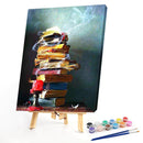 Book Oil Paint By Numbers Kit DIY Acrylic Painting on Canvas Frameless Arts