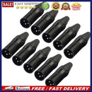 10pcs DIY Microphone XLR 3Pin Male Plug Connector Cable Solder Plug MIC Ada