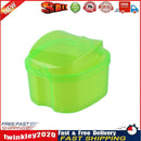 Denture Care Bath Box Clean False Teeth Nursing Hang Net Container (Green) Newly