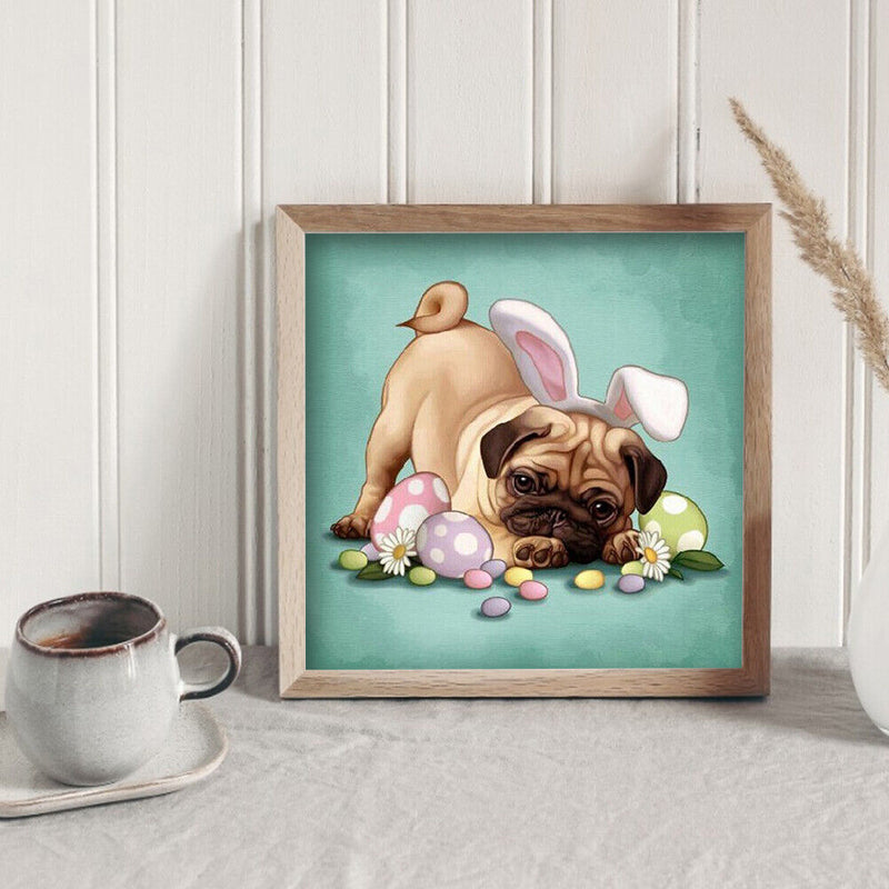 Diamond Painting Kit dog Full Round Rhinestone Wall Picture.